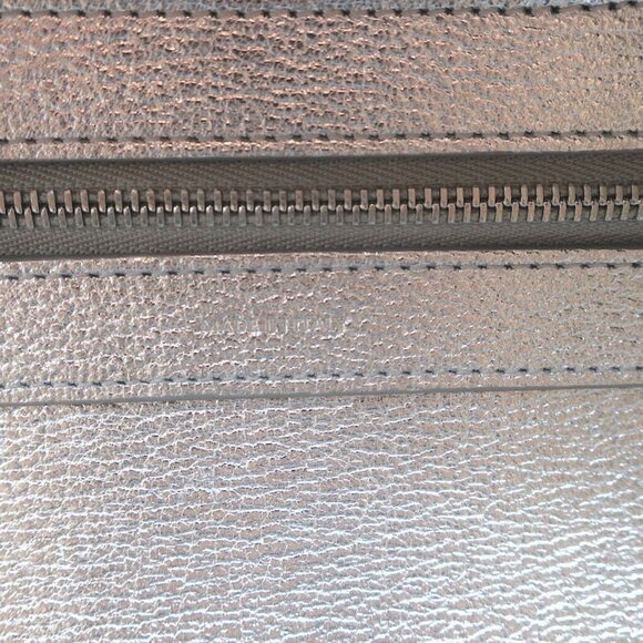 Celine Small Vertical Cabas Tote Silver Metallic Leather Crossbody Bag - Picture 11 of 12